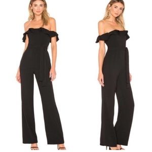 NWOT Tularosa Wide Leg Off Shoulder Ruffle Jumpsuit